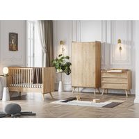 Chambre complète lit bébé - commode 3 tiroirs - armoire 2 portes Vox Vintage Bois