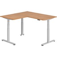 bümö Eckschreibtisch elektrisch höhenverstellbar L-Form Eckform: