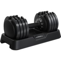 Yaheetech Haltère Réglable de Musculation Compact Haltère à Charge Variable pour Entraînement Fitness Gym à Domicile Bureau 25 kg Noir