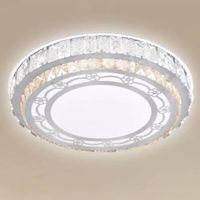 Copy Of Plafoniera Da Soffitto 65w ø50cm Led Design A Strati Cristalli Fiori Luce Fredda 08220
