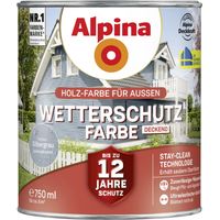 Alpina Wetterschutzfarbe deckend 0,75 L silbergrau Holzschutzfarbe