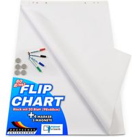 Flipchart Zubehör-Set Master of Boards Grundausstattung für Flipcharts Mit Block, Markern & Magneten