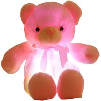 Peluche ours en peluche lumineux et coloré, panda endormi, veilleuse pour enfants