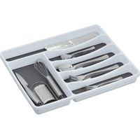 Relaxdays – Boîte à couverts pour tiroir 4,5x33x40 cm – 6 compartiments caoutchoutés – Antidérapante – Rangement optimisé pour ustensiles de cuisine