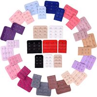Lot de 36 rallonges de soutien-gorge, modèles 2 et 3 crochets, 18 couleurs assorties. Ajuste la taille, confortable et élastique