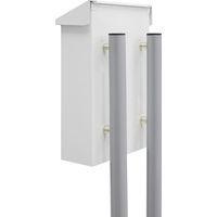ARREGUI STT02 Standfuß Briefkasten, Briefkastenständer, 150 cm hoch, aus Stahl, Silber