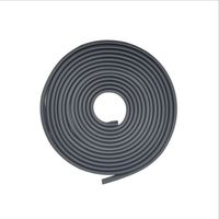 Protection de porte en caoutchouc monobloc en forme de U 5 m (noir)