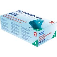 AMPri 100x Einweghandschuhe Med Comfort Blue Vitril Gr.L blau Vinyl-Nitril Gemisch - 01251 L