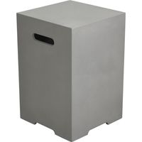Cache bouteille de gaz carré 45x45x62 cm – Construction béton armé – Couleur gris clair – Pour espaces extérieurs – Elementi