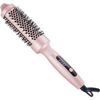 Brosse Chauffante, Thermal Brush Peigne Chauffant 38 mm, Brosse à Boucler Thermique, Brosse Lissante pour Cheveux, 3 en 1 Bigoudis Chauffant Céramique Utilisée Comme Peigne, Fer à Lisser, Fer à Friser