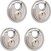 Disc Padlock, Acier Inoxydable Lock avec Key ,2-3/4 in.Wide ,3/8 in. Diameter Shackle, Discus Lock pour Storage Unit, Sheds, Garages et Fence