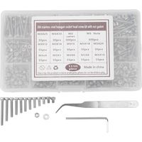GARRYFIZH Kit d'Assortiment de Vis M3, Écrous Hexagonaux et Rondelles en Acier Inoxydable 304