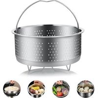 BUNTHAUS Panier à Vapeur, 304 Acier Inoxydable Panier Vapeur, Réutilisable Casserole Vapeur, Insert pour Cuisson à Vapeur avec Poignée, pour la Cuisson des Légumes et des Aliments