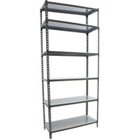 SimonRack Étagère Rangement, 2500x1100x500 mm, 6 Niveaux, 200 kg Capacité de Charge et Point de Flexion, Métal , Étagère Garage, Anthracite/Galvanisé - Simonclick