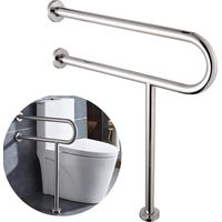 Barra de apoyo mural de 60 cm en acero inoxidable 304 – Superficie antideslizante – Carga máxima 200 kg – Para aseos y duchas