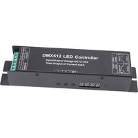 Décodeur DMX512 4 Canaux Toivize Constant Voltage 12-24V Acier Inoxydable Affichage Adresse PWM Précis pour Bandes LED