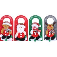 4 pièces Décoration de Noël pour Porte, Pendentifs Amusants à Suspendre pour Vitrines de Boutique ou Hôtel