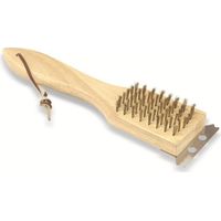 Cepillo para barbacoa bbq-collection 2in1 acero inoxidable madera
