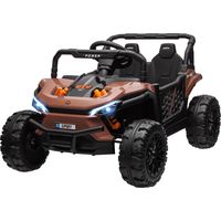 Voiture électrique enfant buggy 2.4GHz 2 moteurs, télécommande, 103x69x59 cm marron