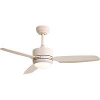 Ventilateur de plafond de 117 cm avec éclairage - 3 pales en ABS, 6 vitesses, moteur CC et télécommande - idéal pour les salons