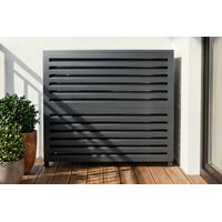 Cache clim & pompe à chaleur ANETO aluminium gris - taille L