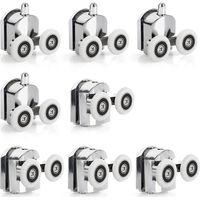 Ruedas corredizas para puerta de ducha, rueda corredera para puerta de ducha de aleación de Zinc, ruedas gemelas de repuesto de 23mm de diámetro para baño
