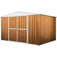 Casetta Box da Giardino in Lamiera di Acciaio Porta Utensili 360x345x212 cm Enaudi Legno