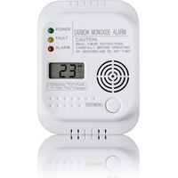 Carbon Monoxide Detector, Battery Powered, Gas Detector with Display and Temperature Indicator