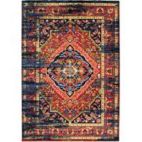 Tapis oriental 200x290 multicolore rectangle motif ancestral MADAL