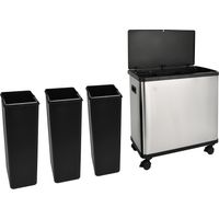 Poubelle à capteur SVITA SR3X18 54 L à 3 compartiments acier inoxydable argenté