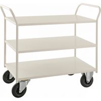 Kongamek Etagenwagen voll verschweisst in weiß mit 3 Böden 940x540mm Ladefläche ohne Bremse