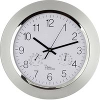 EUROTIME 56004 Radiocontrollato Orologio da parete 34 cm x 50 mm Argento