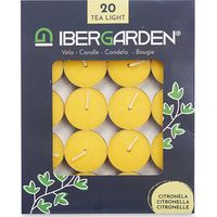 Paq. 20 velas citronela 3,5cm 24136/20557 ibergarden