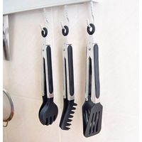 3er-Pack Küchenzangen, antihaftbeschichtete Edelstahlzangen mit Silikonspitzen zum Kochen, Backen und Grillen