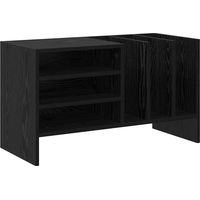 vidaXL Record Cabinet Black Oak 78.5 x 35 x 45 cm Engineered Wood