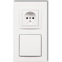 Karlik Enchufe aspirador DGV-2 blanco empotrado duradero