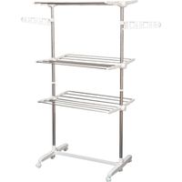 Stendibiancheria 3 Piani Regolabile in Acciaio Inox Premium