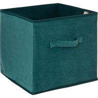 Cesta de terciopelo mix n modul 31x31cm azul - 5five