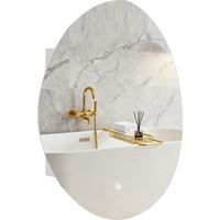 Armoire de Salle de Bain LED Anti-Buée 3 Couleurs Dimmerable Blanche Mural