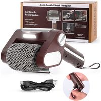 Irovami Nettoyeur électrique pour gril , Brosse BBQ sans fil 350 RPM, rouleau inox, LED – Batterie 2600mAh, compatible lave-vaisselle