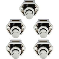 5-teiliges Set Mini-Druckknöpfe für Schubladen, Schranktüren, Wohnwagen, Wohnmobile, Boote, Chromknöpfe