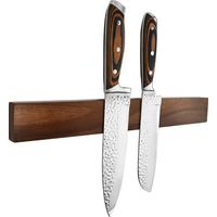 Porte Couteaux Aimanté,, 40cm Porte Couteaux de Cuisine Mural en Bois avec Aimant Extra Puissant pour range couteaux