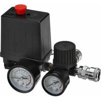 UlisemAir Kompressor Druckschalter Steuerventil Regler Instrument 220V 0-180 PSI mit Schnellanschluss