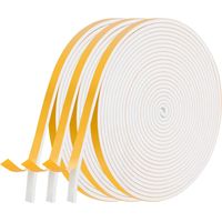 Joint Fenetre Isolation, Joint Porte Mousse Adhésif 3 Rouleaux 9 mm x 2 mm x 6 m Multi-fonction Caoutchouc Calfeutrage Joint Antichoc d'Isolation Phonique pour Meuble Protection de Climatiseur