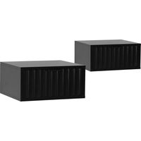 Set di 2 comodini sospes Lluvia 1 cassetti colore Nero