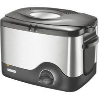 Unold 58615 Fritteuse Kompakt Edelstahl-Schwarz