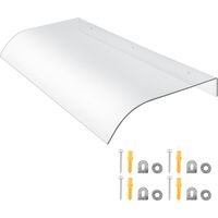 Wolketon Auvent de Porte Auvent Marquise pour Porte Panneaux en PET 40 x 80 cm montage mural extérieur