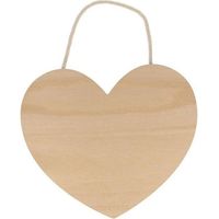 Coeur bois à suspendre 25 x 22 cm