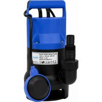 Fluxy pompe immerge'e en pvc pour le drainage des eaux sales des piscines et caves 750 watts 13000 l/h e'quipe'e d'un flotteur automatique