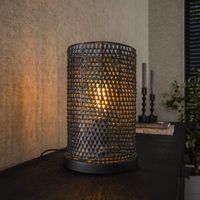Industrielle Tischlampe Jay schwarzbraun